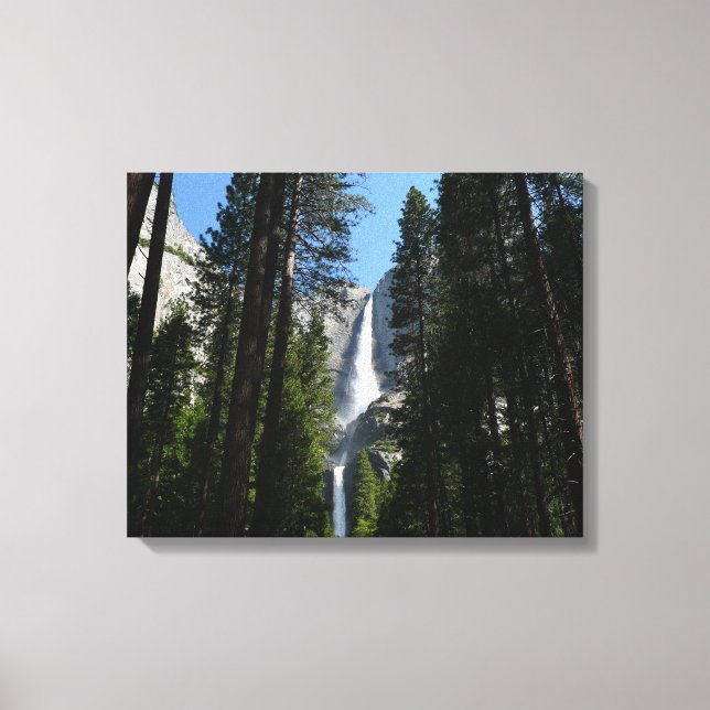 Yosemite Falls and Woods Landscape Photography Canvas Print (Front)
