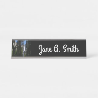 Yosemite Falls and Woods Landscape Photography Desk Name Plate