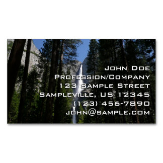 Yosemite Falls and Woods Landscape Photography Magnetic Business Card