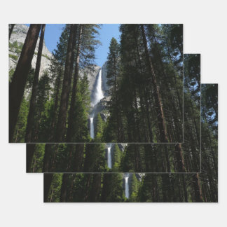 Yosemite Falls and Woods Landscape Photography Wrapping Paper Sheet