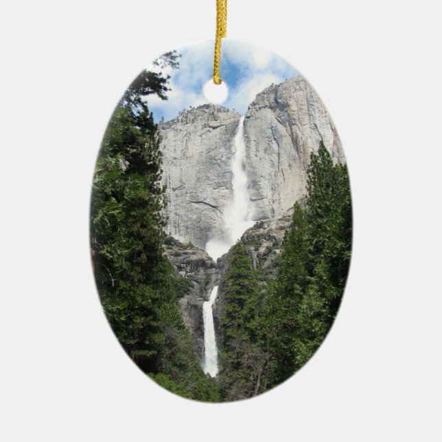 Yosemite Falls Ceramic Tree Decoration (Front)