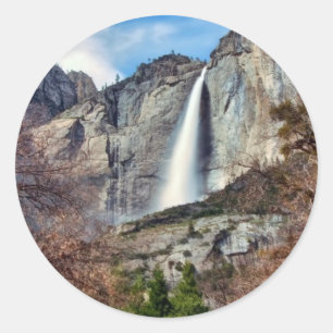 Yosemite Falls Classic Round Sticker