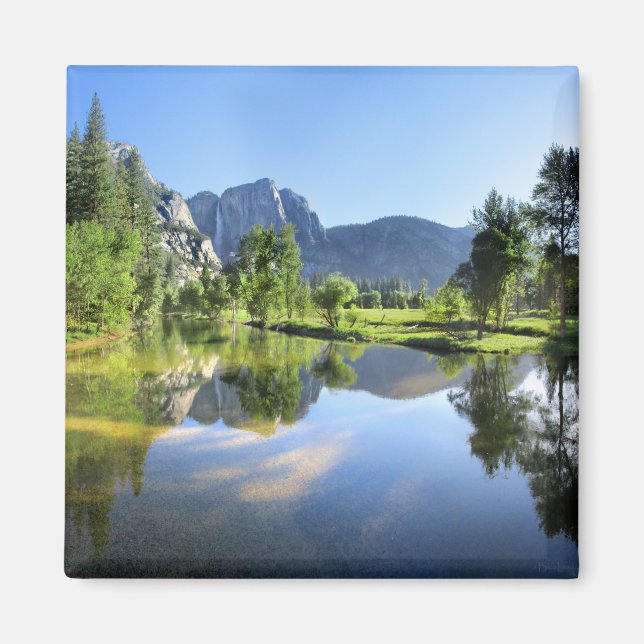 Yosemite Falls from Merced River - Yosemite Valley Magnet (Front)