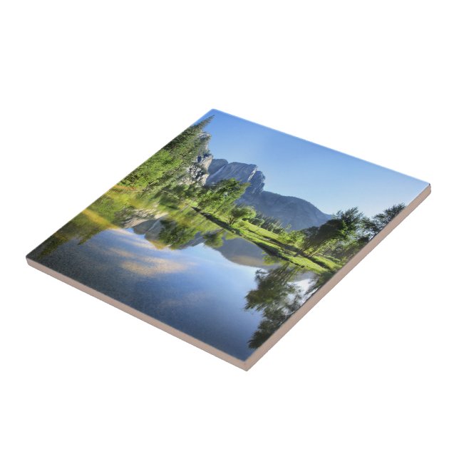 Yosemite Falls from Merced River - Yosemite Valley Tile (Side)