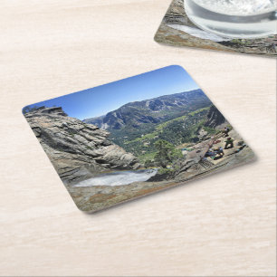 Yosemite Falls from the Lookout - Yosemite Square Paper Coaster