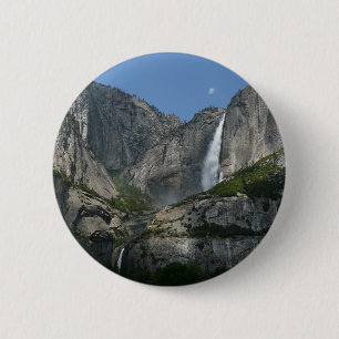 Yosemite Falls III from Yosemite National Park 6 Cm Round Badge