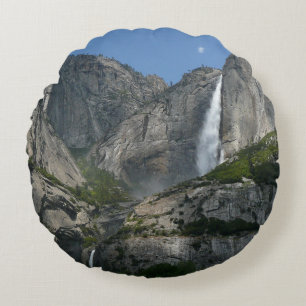 Yosemite Falls III from Yosemite National Park Round Cushion