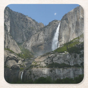 Yosemite Falls III from Yosemite National Park Square Paper Coaster