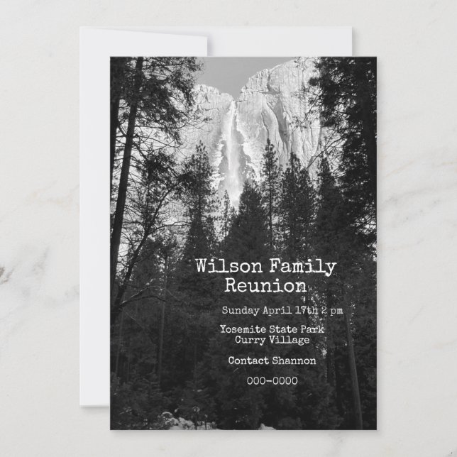 Yosemite Falls Invitation (Front)