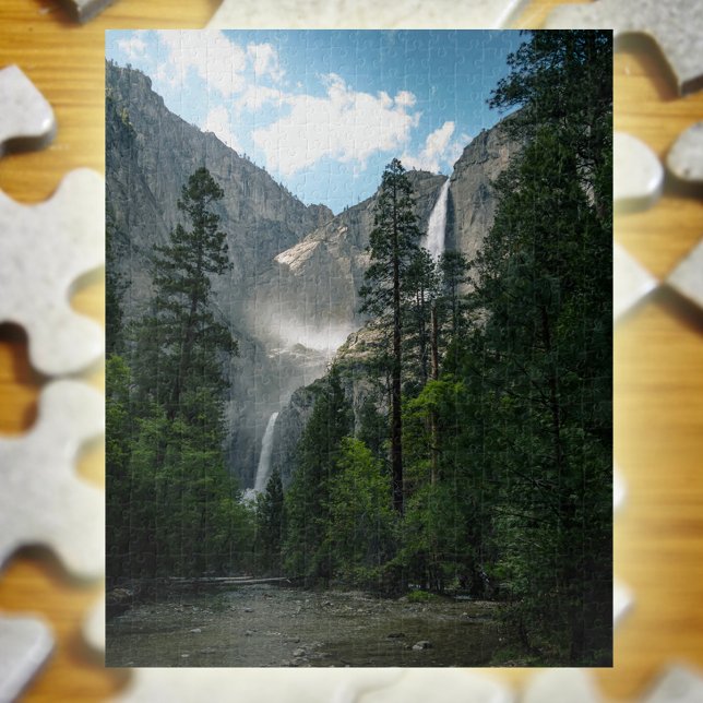 Yosemite Falls Mountain Waterfall Landscape Photo Jigsaw Puzzle (Creator Uploaded)
