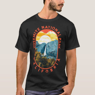 Yosemite Falls - National Park California Retro  T-Shirt