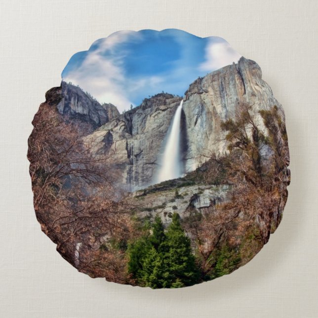 Yosemite Falls Round Cushion (Front)