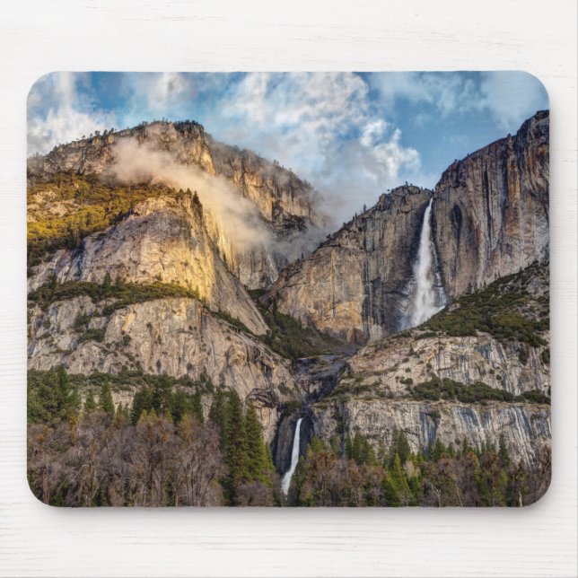 Yosemite Falls scenic, California Mouse Pad (Front)