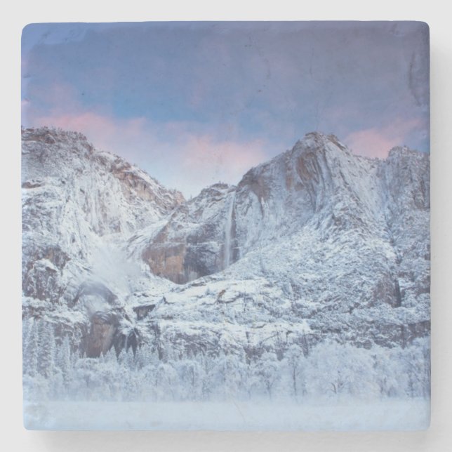Yosemite Falls Sunrise Stone Coaster (Front)