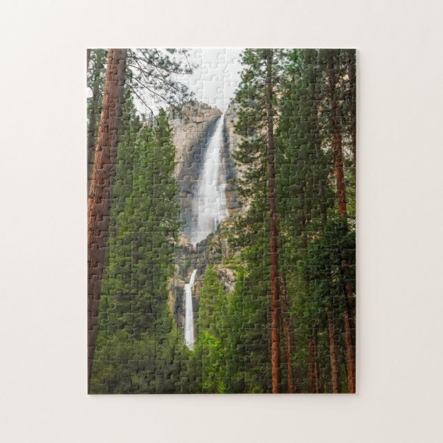 Yosemite Falls through the Forest Jigsaw Puzzle (Vertical)
