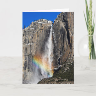Yosemite Falls with Rainbow Card