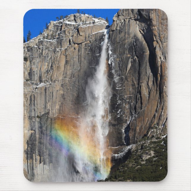 Yosemite Falls with Rainbow Mouse Pad (Front)