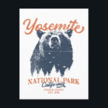 Yosemite Grizzly Bear California National Park Postcard<br><div class="desc">Ready to embark on your next outdoor adventure? This Yosemite National Park t-shirt is a perfect choice. With a bold black bear and scenic forest landscape, this shirt will inspire you to explore and embrace nature. Unleash your inner explorer and don't miss out on this chance to bring the wilderness...</div>