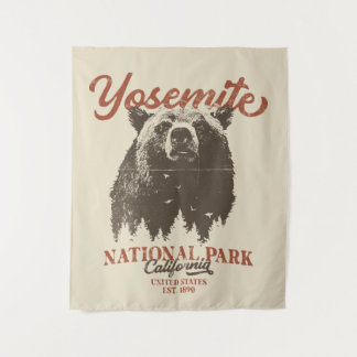 Yosemite Grizzly Bear California National Park Tapestry
