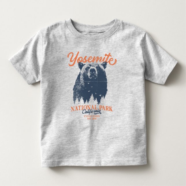 Yosemite Grizzly Bear California National Park Toddler T-Shirt (Front)