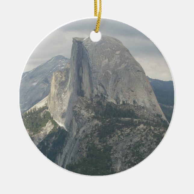 Yosemite Half Dome Ceramic Tree Decoration (Front)