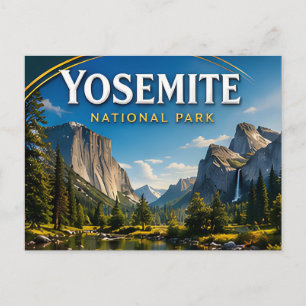 Yosemite Half Dome Scenic National Park Postcard