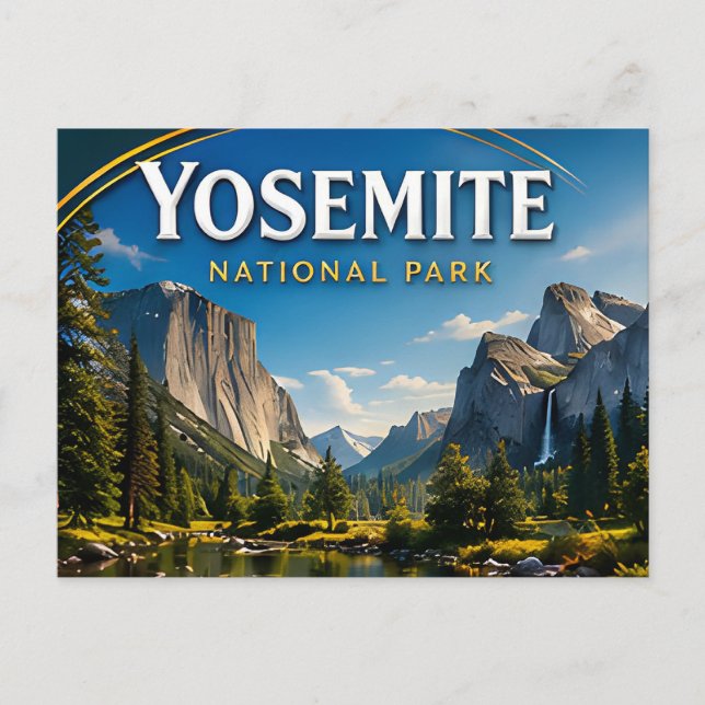 Yosemite Half Dome Scenic National Park Postcard (Front)