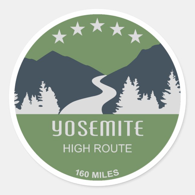 Yosemite High Route Classic Round Sticker (Front)