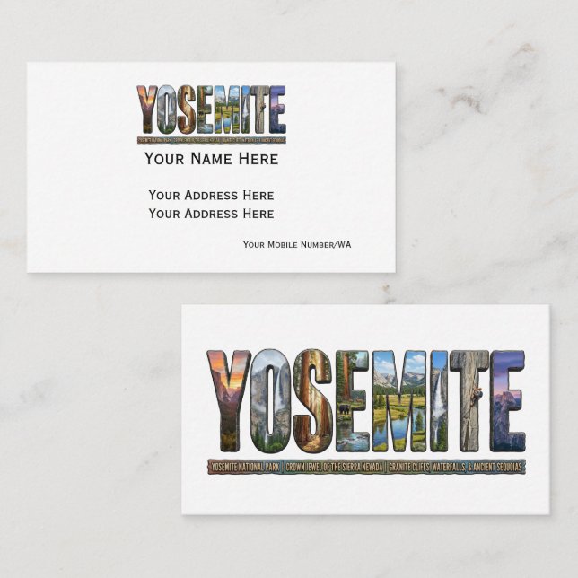 Yosemite Inspired Customised Business Cards (Front/Back)