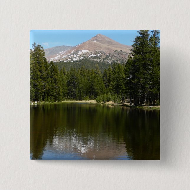 Yosemite Lake Reflection 15 Cm Square Badge (Front)