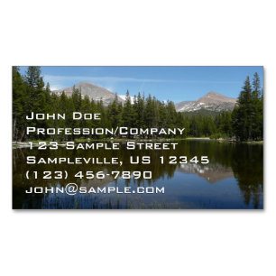 Yosemite Lake Reflection Magnetic Business Card