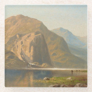 Yosemite Majestic Landscape by Albert Bierstadt Glass Coaster
