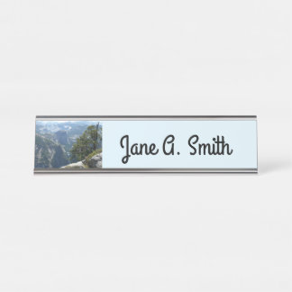 Yosemite Mountain View in Yosemite National Park Desk Name Plate