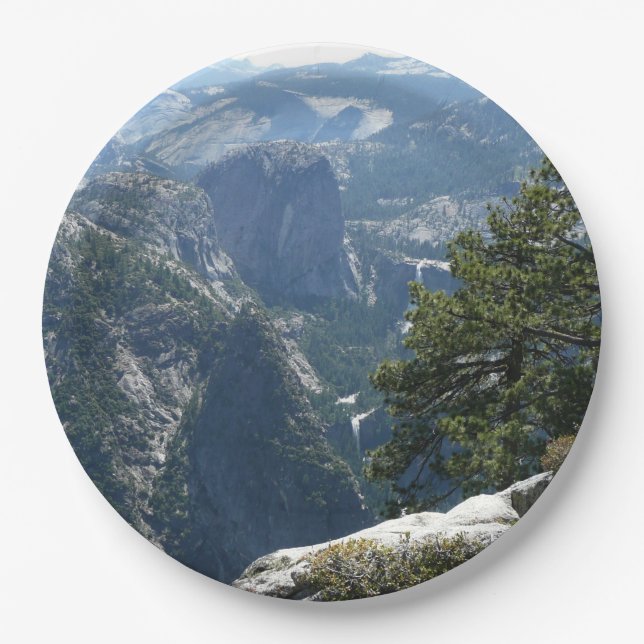 Yosemite Mountain View in Yosemite National Park Paper Plate (Front)