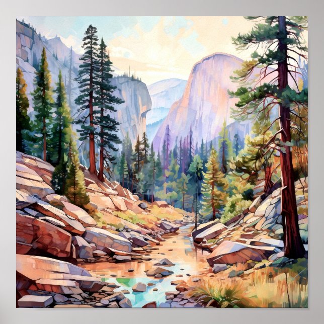 Yosemite National Park Art Print (Front)