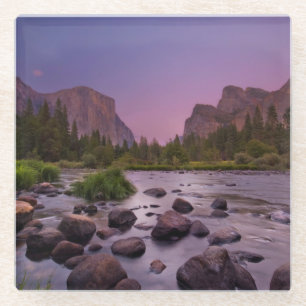 Yosemite National Park at Dusk Glass Coaster