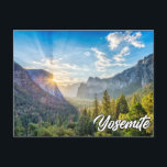 Yosemite National Park, At Sunrise Postcard<br><div class="desc">This unique travel postcard features a photograph inside the beautiful Yosemite National Park,  in the early morning hours. Please feel free to adjust all the available options as you wish.</div>