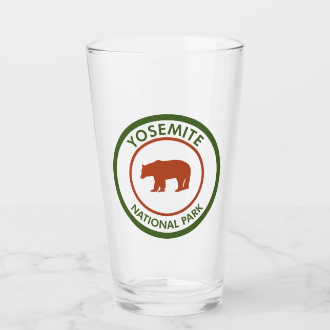 Yosemite National Park Bear Glass (Front)
