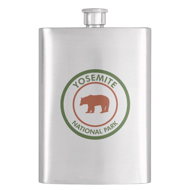 Yosemite National Park Bear Hip Flask (Front)