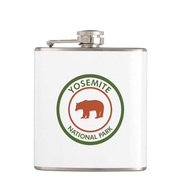 Yosemite National Park Bear Hip Flask (Front)