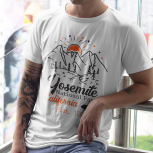 Yosemite National Park Bear Minimalist Mountain T-Shirt