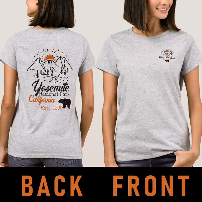 Yosemite National Park Bear Minimalist Mountain T-Shirt (Creator Uploaded)