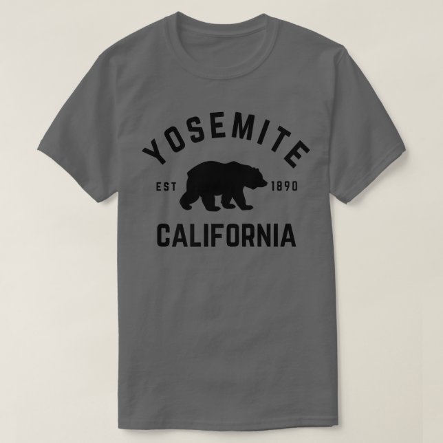 Yosemite National Park California Bear Hiking Outd T-Shirt (Design Front)