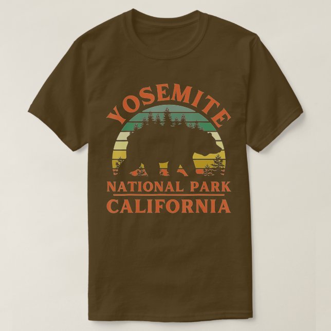 Yosemite National Park California Bear Nature Hiki T-Shirt (Design Front)