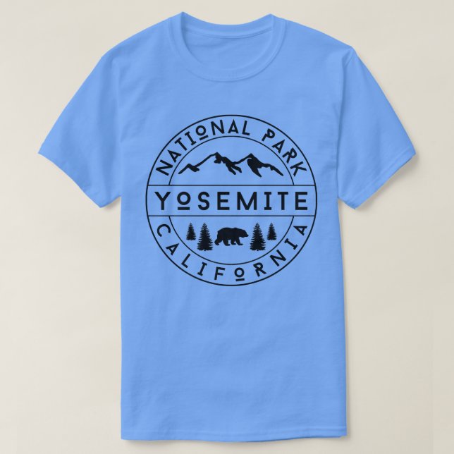 Yosemite National Park California Bear Nature Hiki T-Shirt (Design Front)