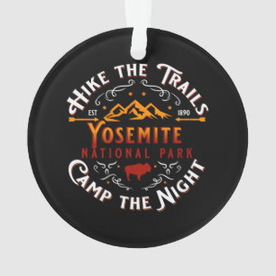 Yosemite National Park California Hiking Camping Ornament