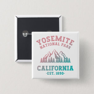 Yosemite National Park California Hiking Gradient  15 Cm Square Badge