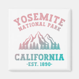 Yosemite National Park California Hiking Gradient  Magnet