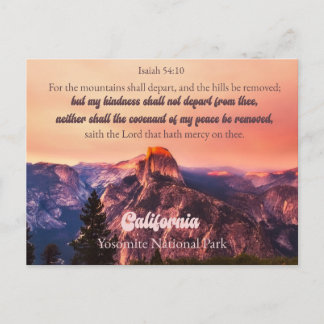 Yosemite National Park California Isaiah 54:10 Holiday Postcard