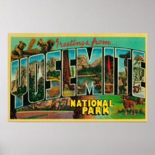 Yosemite National Park, California - Large Lette Poster